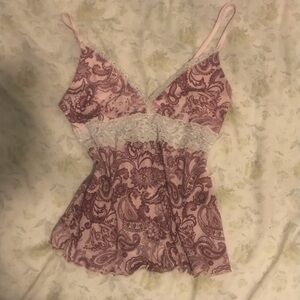 Paisley Lace top in Pink